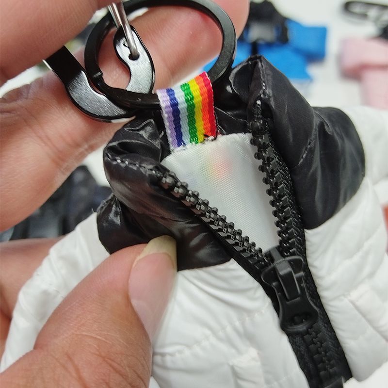 Mini down Jacket Keychain Unisex Backpack Exquisite Key Ring Storage Ideas Pendant Bag Ornaments