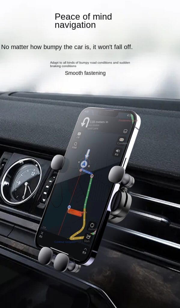 Dudukan Telepon Mobil Ventilasi Udara Mobil Navigasi Gravitasi Dukungan Ponsel Kartun Braket Teleskopik
