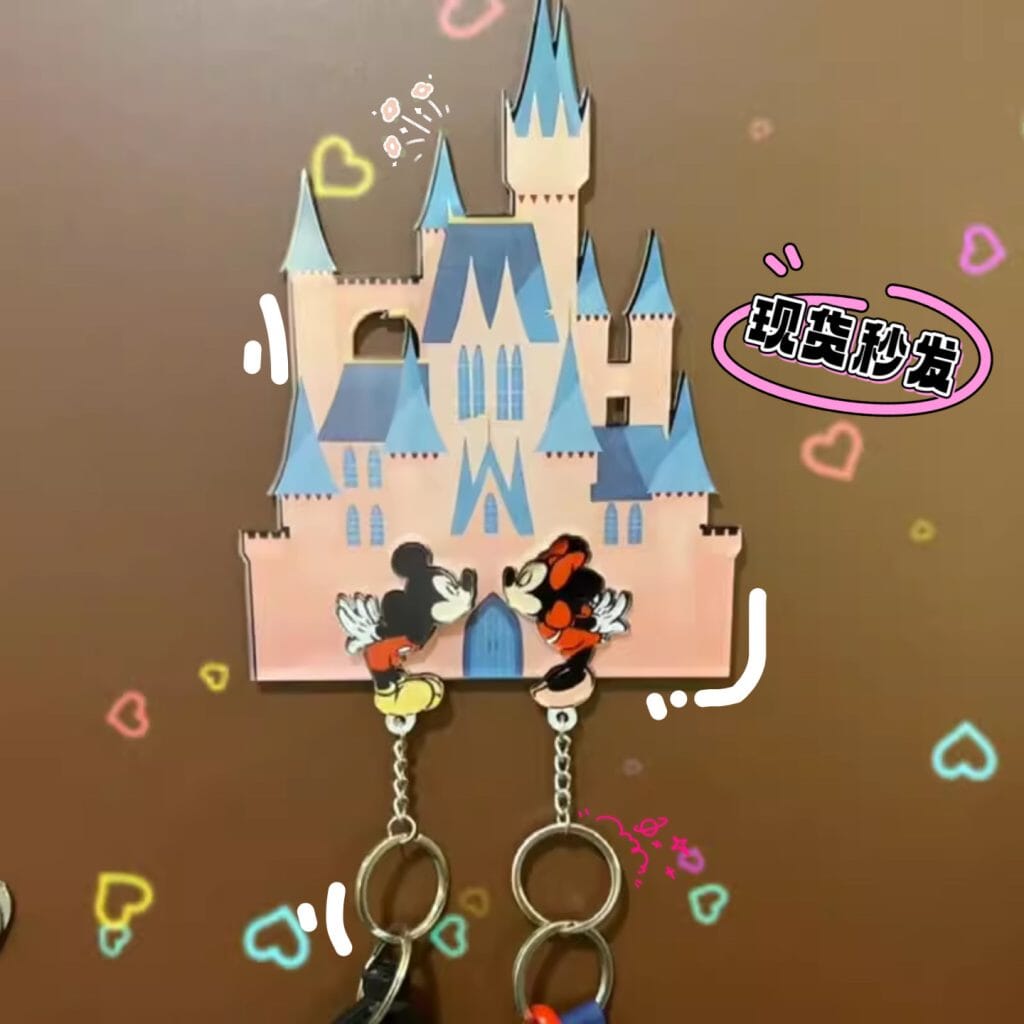 Mickey Mouse dan Minnie, gantungan kunci pasangan, liontin kartun, gantungan aksesori