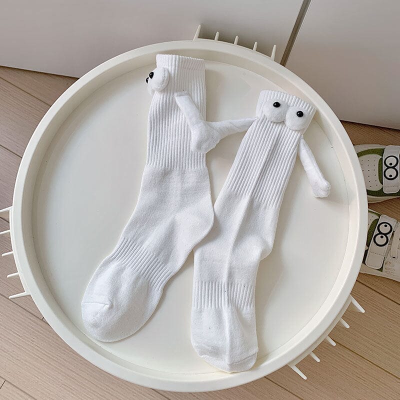 Kaus Kaki Pasangan Magnetik, Kaus Kaki Genggam, Kaus Kaki Pasangan untuk Pria dan Wanita, Kaus Kaki Pertengahan Betis Pribadi untuk Musim Panas.
