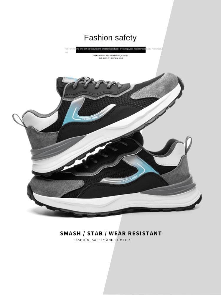 Sepatu Pelindung Kerja Lembut Baru 2023 untuk Pria, Bernapas di Musim Panas, Anti Bau, Ujung Baja, Anti Benturan, Anti Tusuk, Santai, Ringan, Aman, dan Terisolasi.