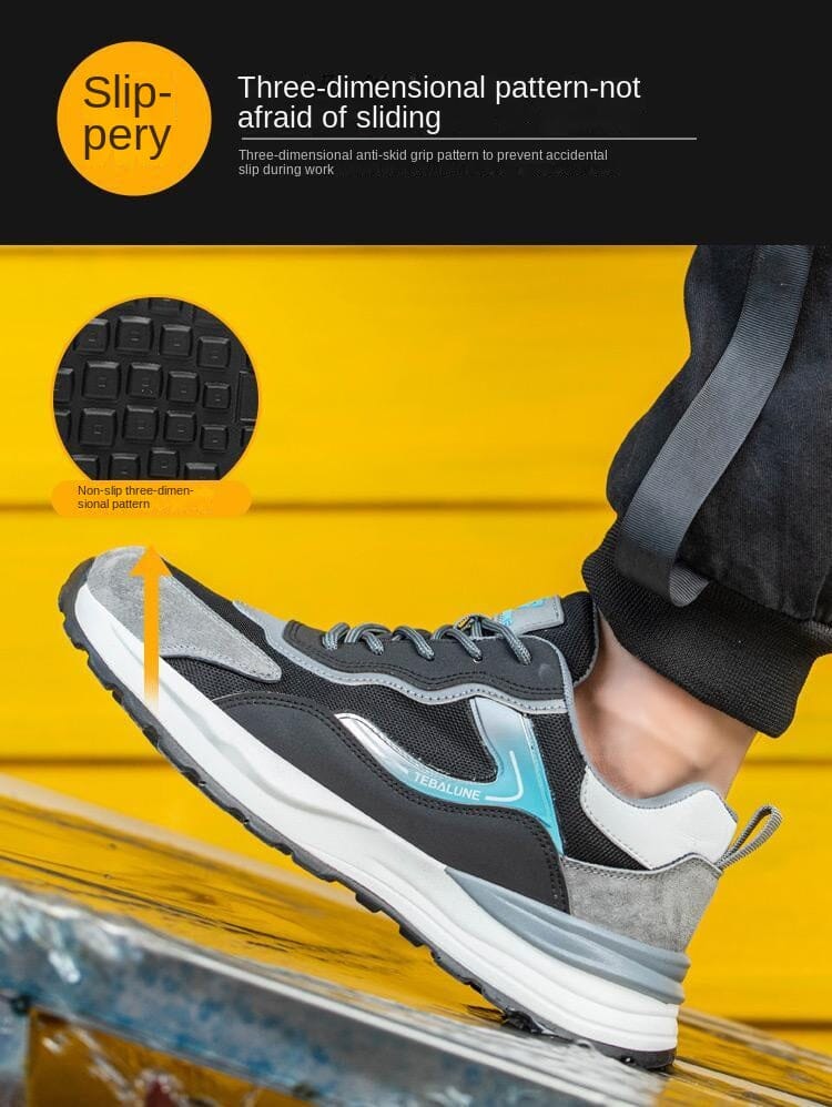 Sepatu Pelindung Kerja Lembut Baru 2023 untuk Pria, Bernapas di Musim Panas, Anti Bau, Ujung Baja, Anti Benturan, Anti Tusuk, Santai, Ringan, Aman, dan Terisolasi.