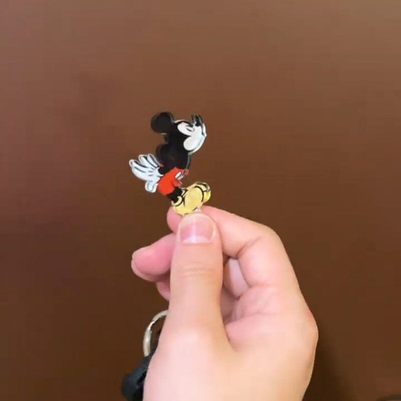 Mickey Mouse dan Minnie, gantungan kunci pasangan, liontin kartun, gantungan aksesori