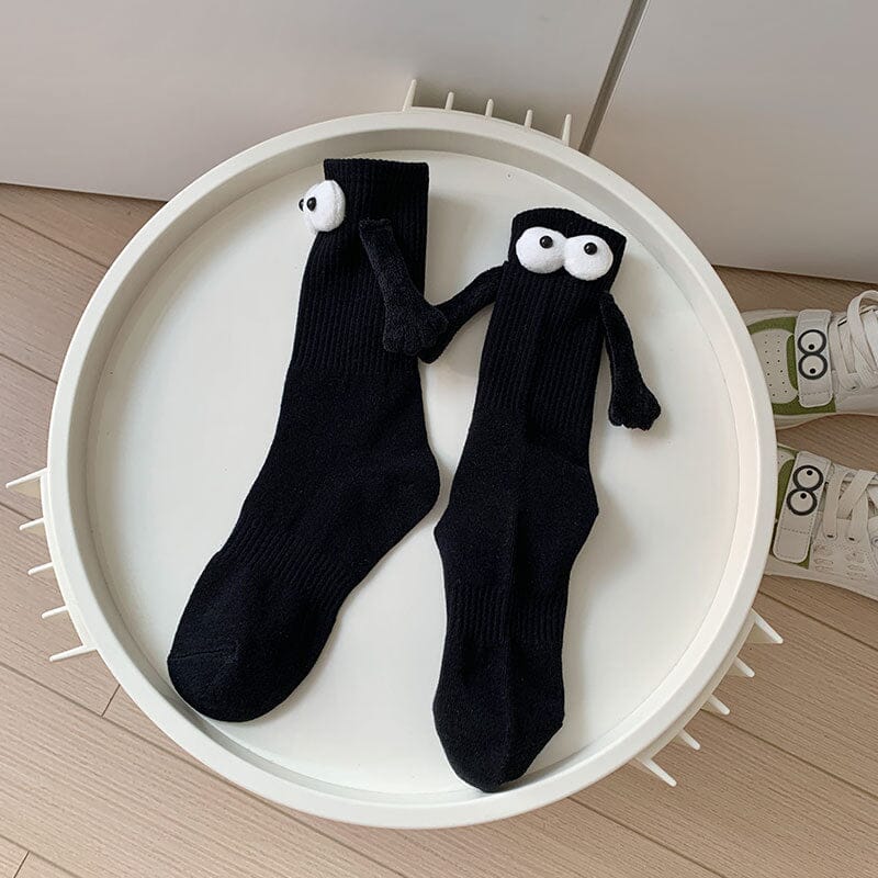 Kaus Kaki Pasangan Magnetik, Kaus Kaki Genggam, Kaus Kaki Pasangan untuk Pria dan Wanita, Kaus Kaki Pertengahan Betis Pribadi untuk Musim Panas.