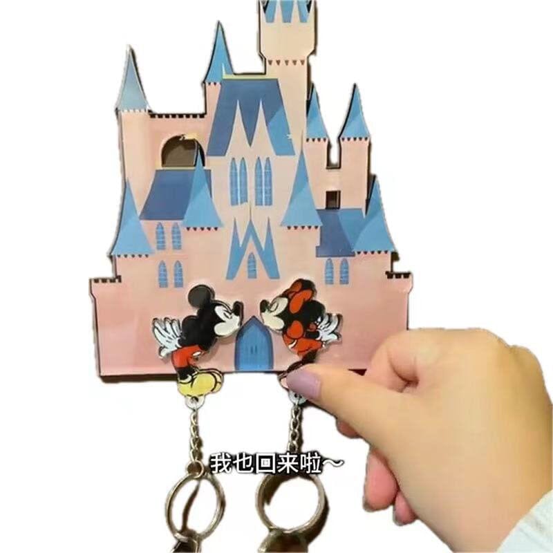 Mickey Mouse dan Minnie, gantungan kunci pasangan, liontin kartun, gantungan aksesori