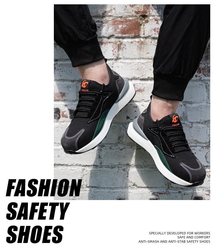 Sepatu Pelindung Kerja Pria, dilengkapi dengan fitur-fitur seperti anti pecah, anti tusuk, anti tusuk, berisolasi, ringan, menyerap keringat, dan anti bau serta sol yang lembut.