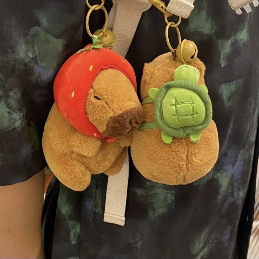 Boneka Capybara Capabala Paket Liontin Tas Sekolah Liontin Boneka Mewah Lucu Hadiah Siswa Hadiah Boneka Kreatif