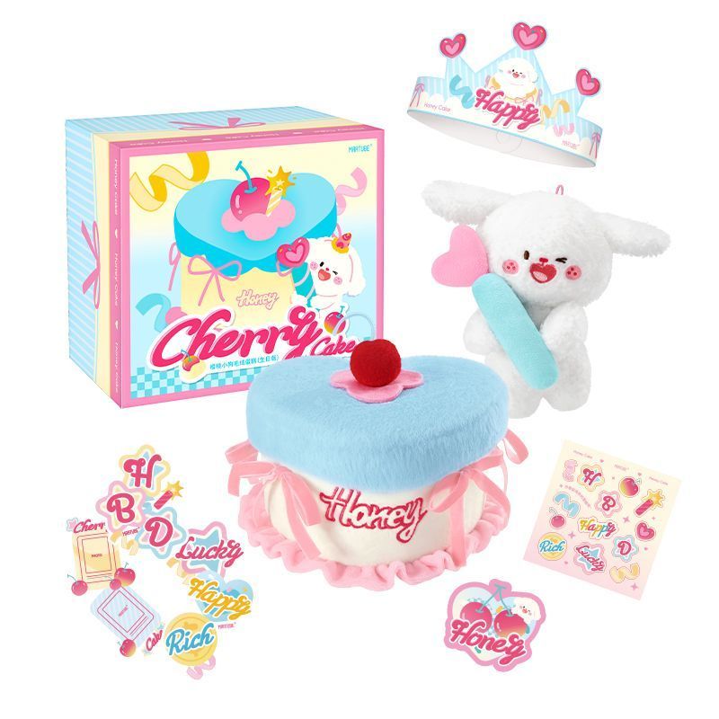 Boneka Boneka Cherry Puppy Cake Hadiah Ulang Tahun untuk Anak Perempuan Hadiah untuk Pacar Teman