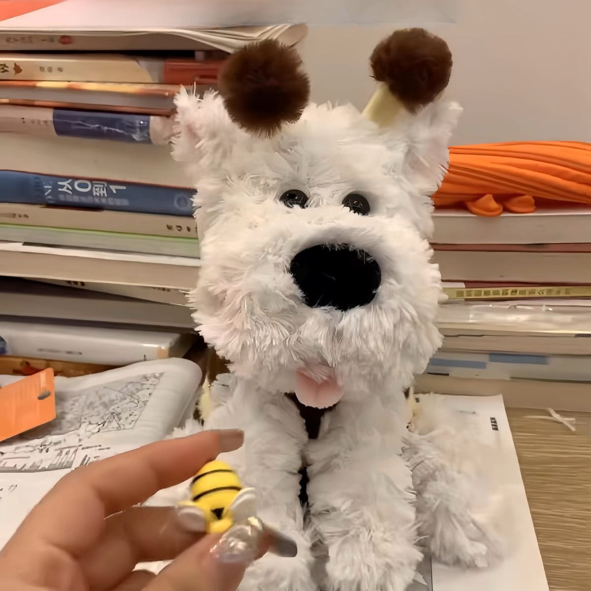 Boneka Listrik Anak Anjing Lebah Lucu West Highland Akan Memanggil Boneka Boneka Mewah Mainan Hadiah Ulang Tahun Anak-anak