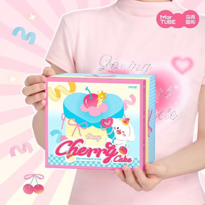 Boneka Boneka Cherry Puppy Cake Hadiah Ulang Tahun untuk Anak Perempuan Hadiah untuk Pacar Teman