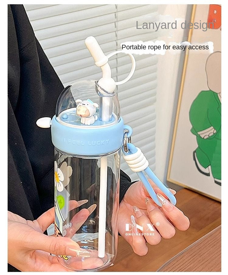 Crayon Xiaoxin Shooting Cup Maternal and Child Water Cup Cute Straw Plastic Children's Large Capacity Drinking Cup