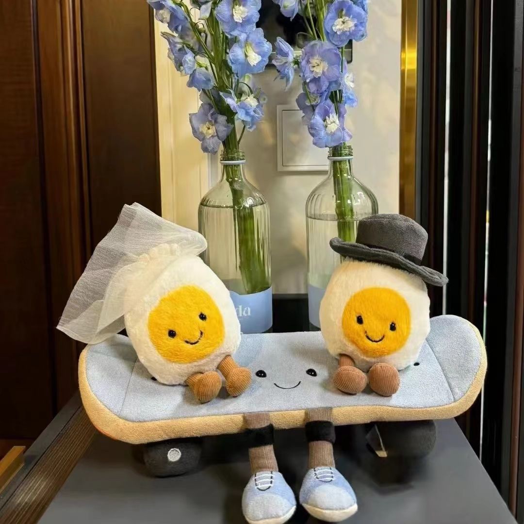 Boneka Boneka Telur Rebus Dokter Kelulusan Boneka Pengantin Pria dan Wanita Boneka Telur Rebus Hadiah Kenyamanan Anak