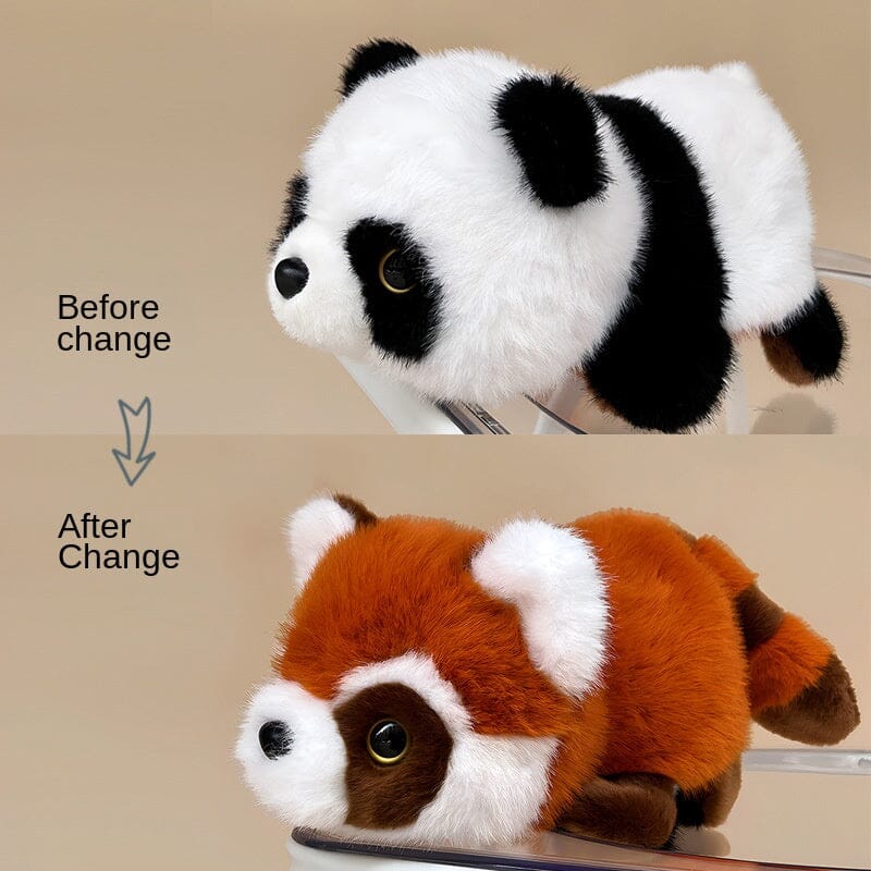 Boneka Boneka Panda Raksasa Sichuan Simulasi Transformasi Lucu Asli Boneka Panda Kecil Hadiah Ulang Tahun Anak-anak