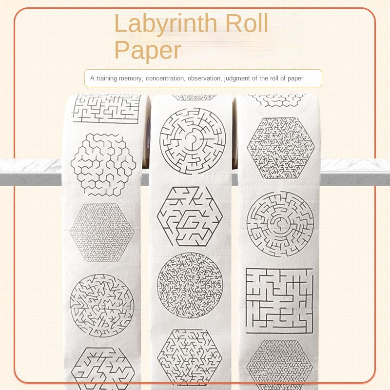 Creative Maze Roll Paper euros adults Toilet Paper Tissue Printing Toilet Paper