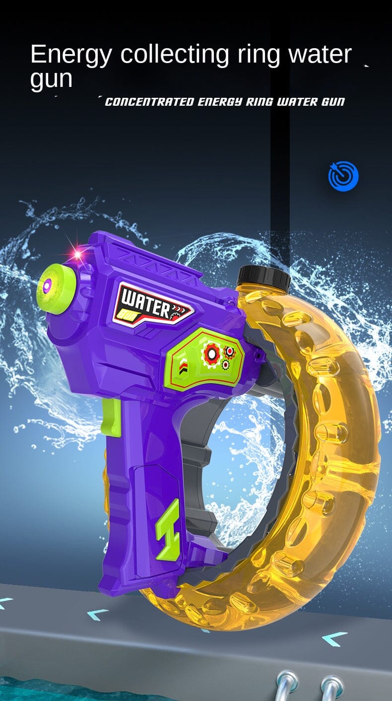 Pistol Air Elektrik Loop Pemusat Energi Baru Pistol Air Keren Ringan Kapasitas Besar Mainan Anak-anak Rambut Satu Tombol