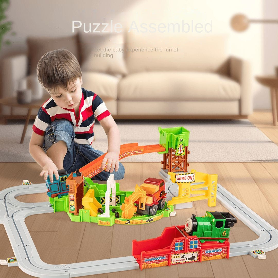 Power Train Quarry Track Suit Mainan Anak Rakitan 3-7 Tahun 0 Laki-laki 2 Perempuan 4 Hadiah 5 Listrik 6