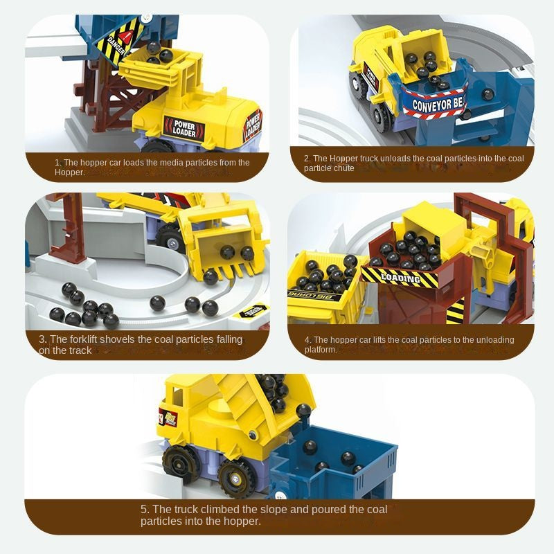 Power Train Quarry Track Suit Mainan Anak Rakitan 3-7 Tahun 0 Laki-laki 2 Perempuan 4 Hadiah 5 Listrik 6