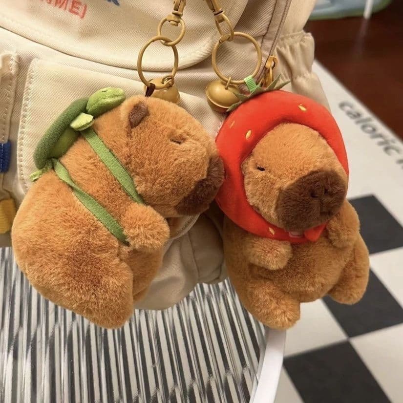 Boneka Capybara Capabala Paket Liontin Tas Sekolah Liontin Boneka Mewah Lucu Hadiah Siswa Hadiah Boneka Kreatif