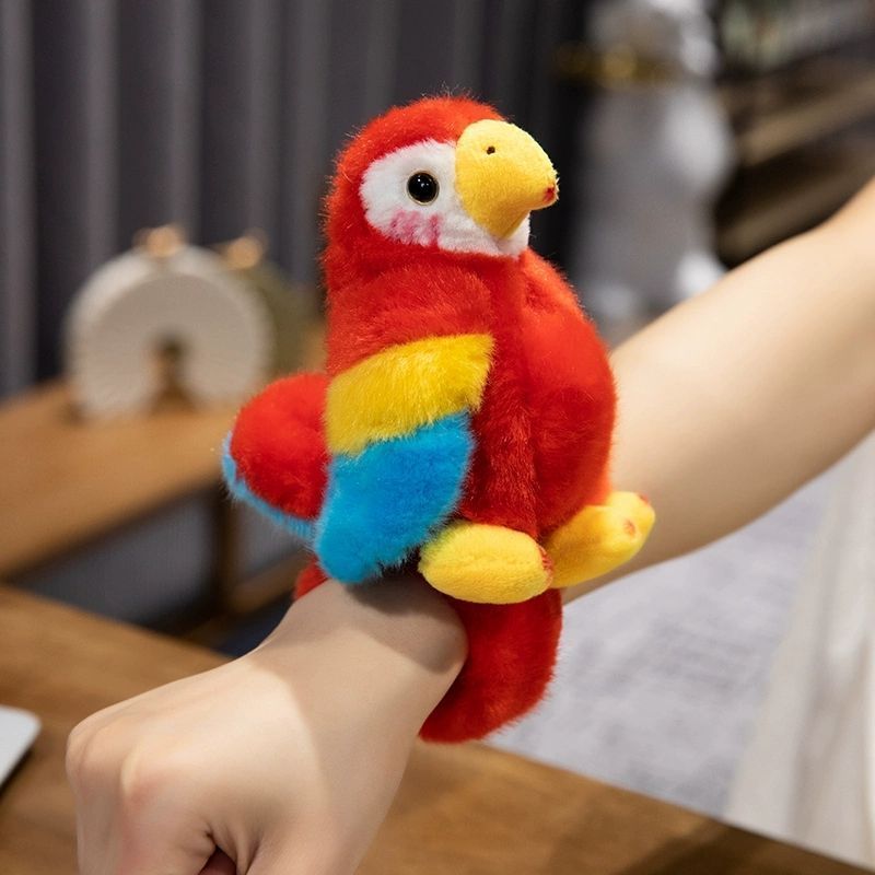 Simulasi Burung Beo Hewan Gelang Cincin Pop Boneka Gelang Boneka Mewah Mainan Boneka Gadis Anak-anak Pergelangan Tangan