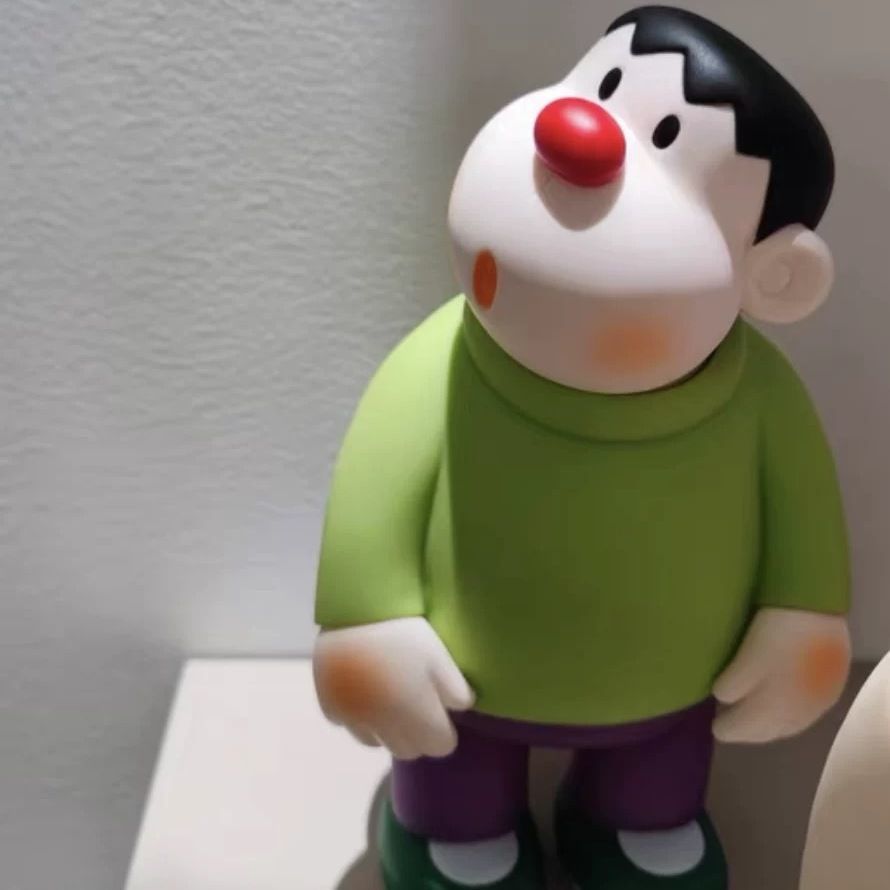 Kotak Buta Besar 23cm Kenangan Masa Kecil Kepala Lucu Miring Goda Takeshi Patung Besar Desktop Ornamen Kecil Hadiah Boneka