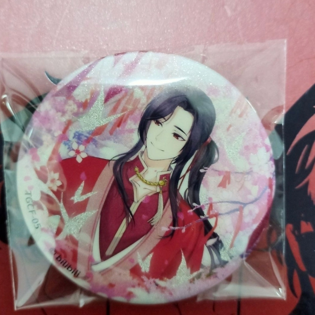 Kaiyou Official Tianguan Blessing Flower Language Lian Die Badge 58 Tinplate Badge Pin Xie Lian Huacheng Merchandise