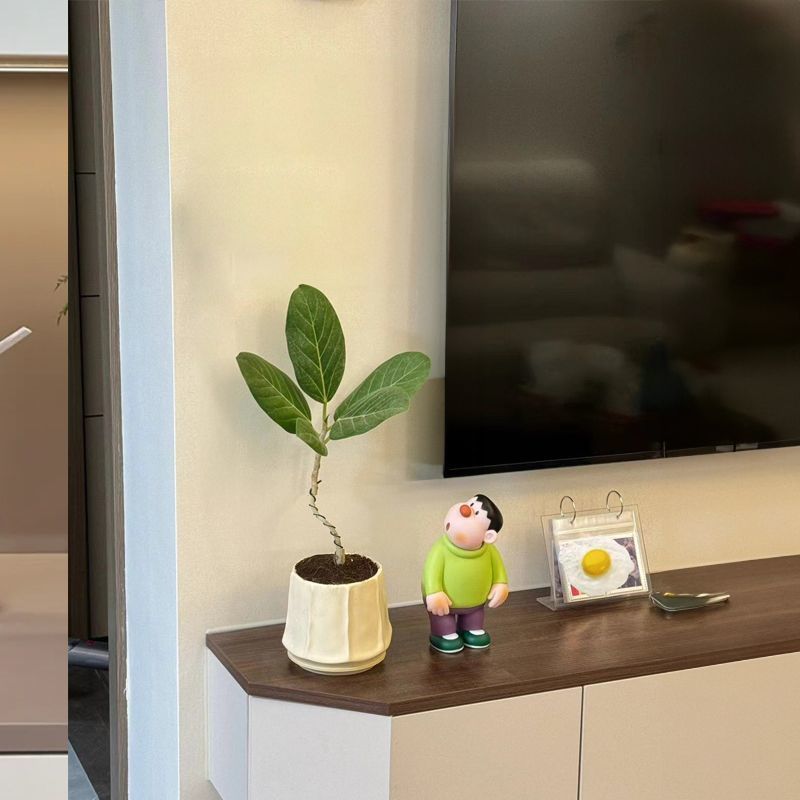 Kotak Buta Besar 23cm Kenangan Masa Kecil Kepala Lucu Miring Goda Takeshi Patung Besar Desktop Ornamen Kecil Hadiah Boneka