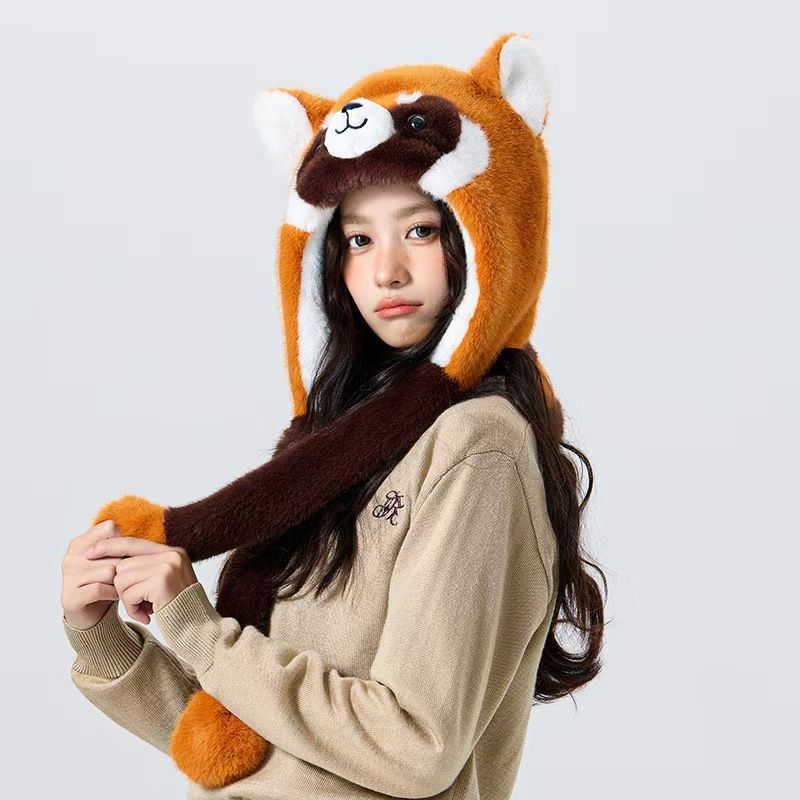 Coati Earmuffs Hat Pinch Ear Movable Three-Dimensional Modeling Original Design Autumn and Winter Warm Children's Hat