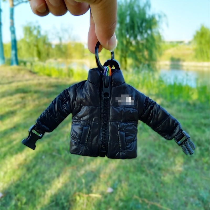 Mini down Jacket Keychain Unisex Backpack Exquisite Key Ring Storage Ideas Pendant Bag Ornaments
