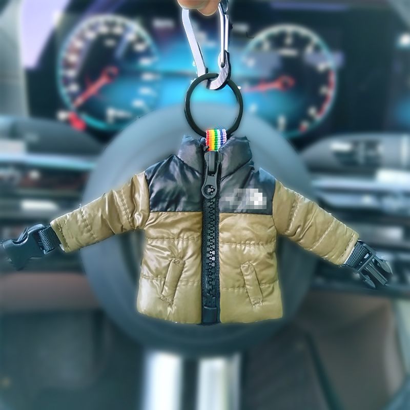 Mini down Jacket Keychain Unisex Backpack Exquisite Key Ring Storage Ideas Pendant Bag Ornaments