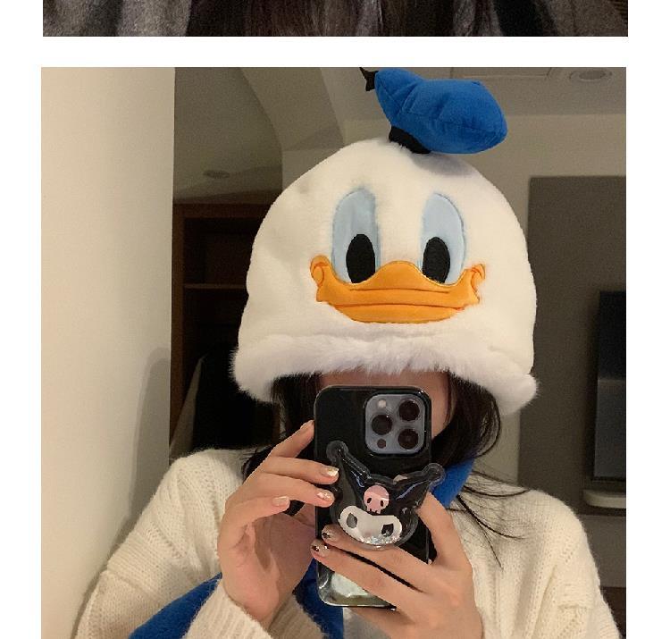 Disney Minnie Mickey Cartoon Hat Female Autumn and Winter Thickening Warm Plush Earmuffs Hat