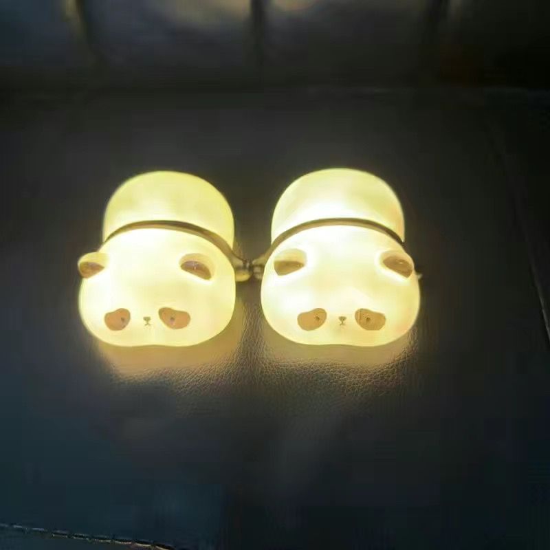 Sepatu Panda Light Hole Wanita Pakaian Luar Ruangan 2024 Baru Musim Semi dan Musim Panas Antiselip Muffin Meningkat Sandal Ujung Tertutup dengan Lampu Wanita