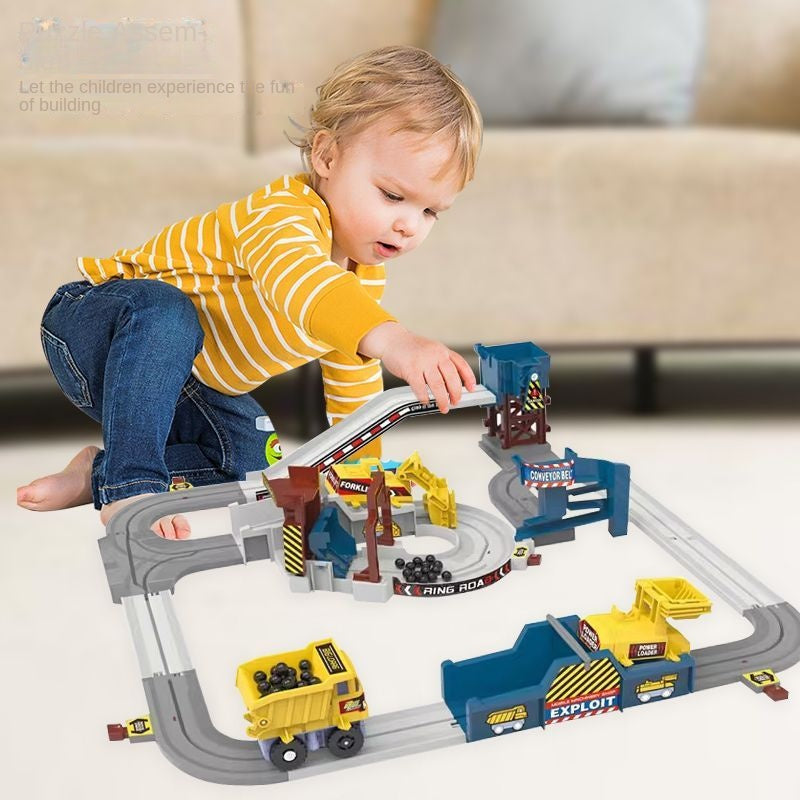Power Train Quarry Track Suit Mainan Anak Rakitan 3-7 Tahun 0 Laki-laki 2 Perempuan 4 Hadiah 5 Listrik 6