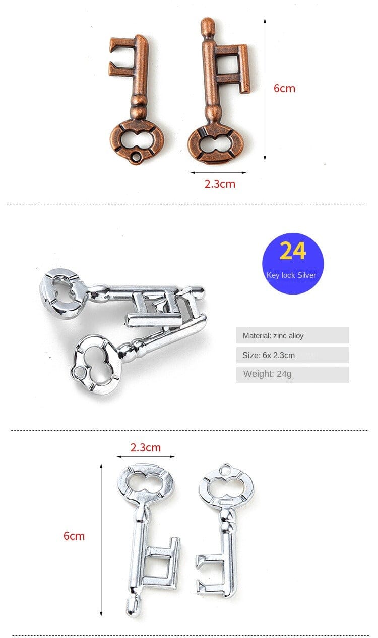 Teka-teki Cincin Intelektual Paduan Seng, Set Pembuka, Teka-teki Otak Sembilan Cincin Terhubung, Kunci Kongming, Teka-teki Ajaib Emas.