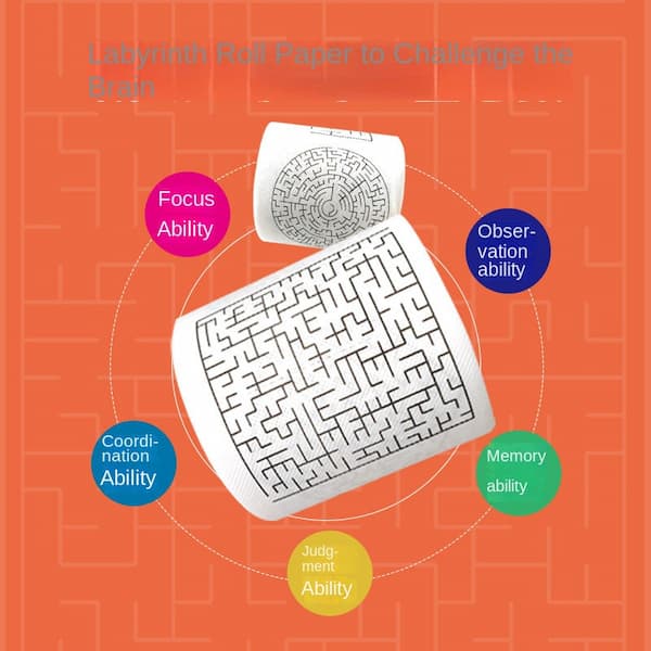 Creative Maze Roll Paper euros adults Toilet Paper Tissue Printing Toilet Paper