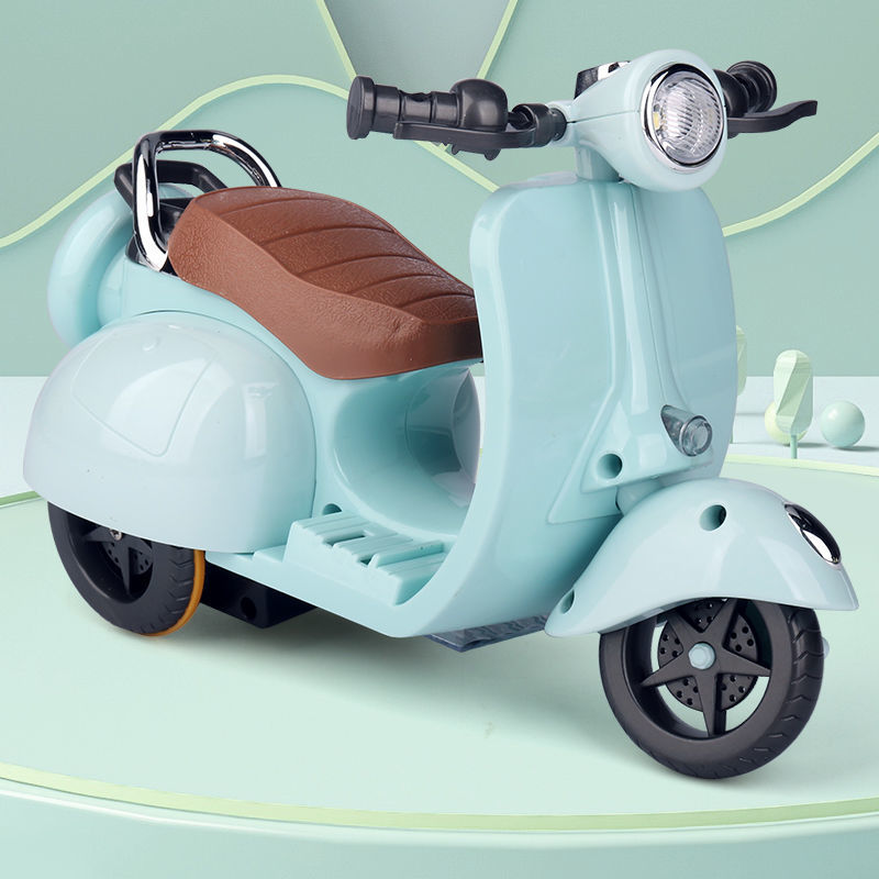 Mainan Sepeda Motor Stunt Karakter Kartun Anak-anak Suara dan Cahaya Berputar TikTok Mobil Listrik Hamster Yang Sama