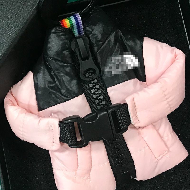 Mini down Jacket Keychain Unisex Backpack Exquisite Key Ring Storage Ideas Pendant Bag Ornaments