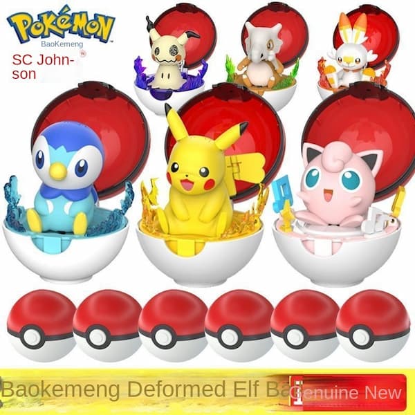 New Pokemon Deformation Ball Toy Pokémon Pikachu Doll Poke Ball Children's Hand Toy