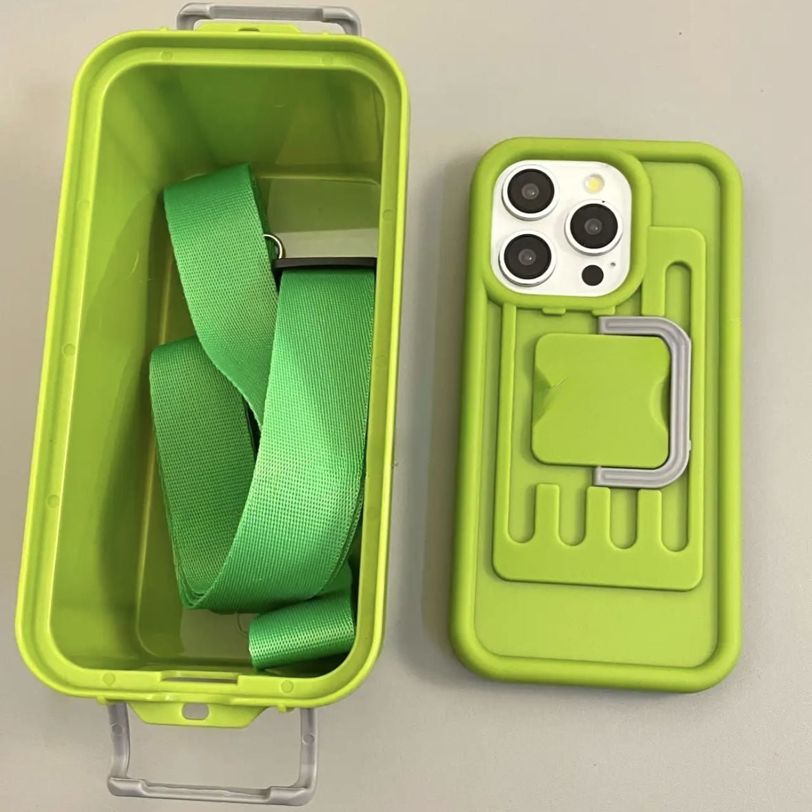 Kotak Penyimpanan Macaron Kreatif Selempang untuk Iphone15 Apple 14 Casing Ponsel 13 Kepribadian 12 Baru 11 Wanita