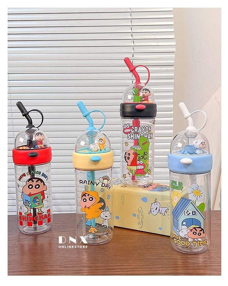 Crayon Xiaoxin Shooting Cup Maternal and Child Water Cup Cute Straw Plastic Children's Large Capacity Drinking Cup