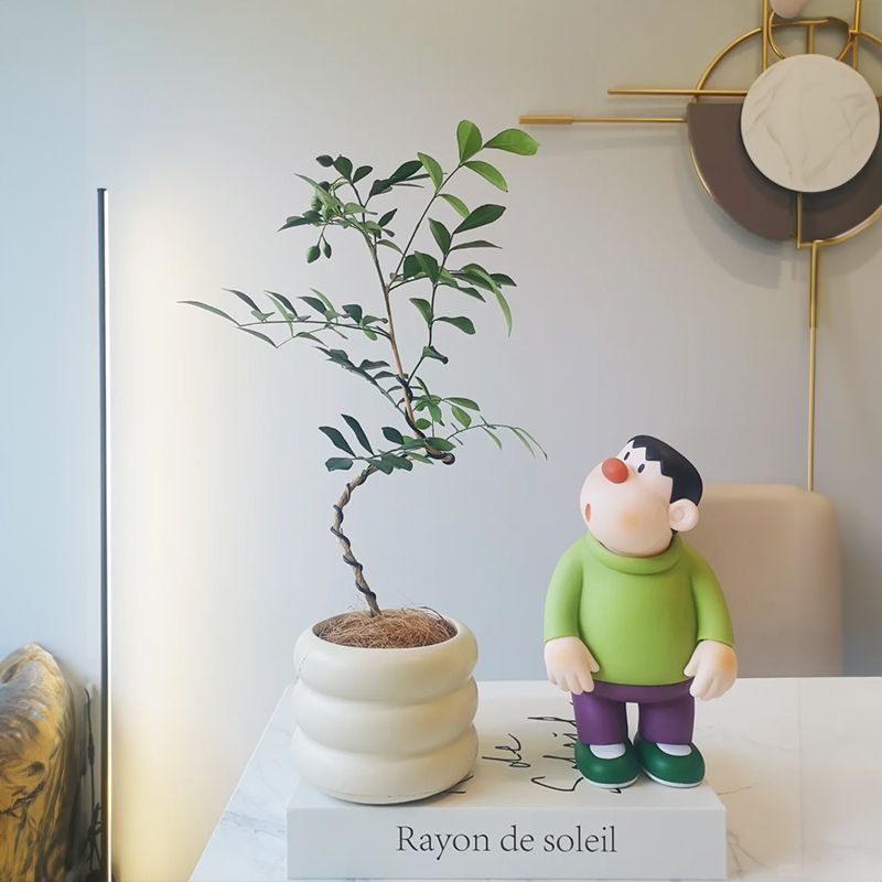 Kotak Buta Besar 23cm Kenangan Masa Kecil Kepala Lucu Miring Goda Takeshi Patung Besar Desktop Ornamen Kecil Hadiah Boneka
