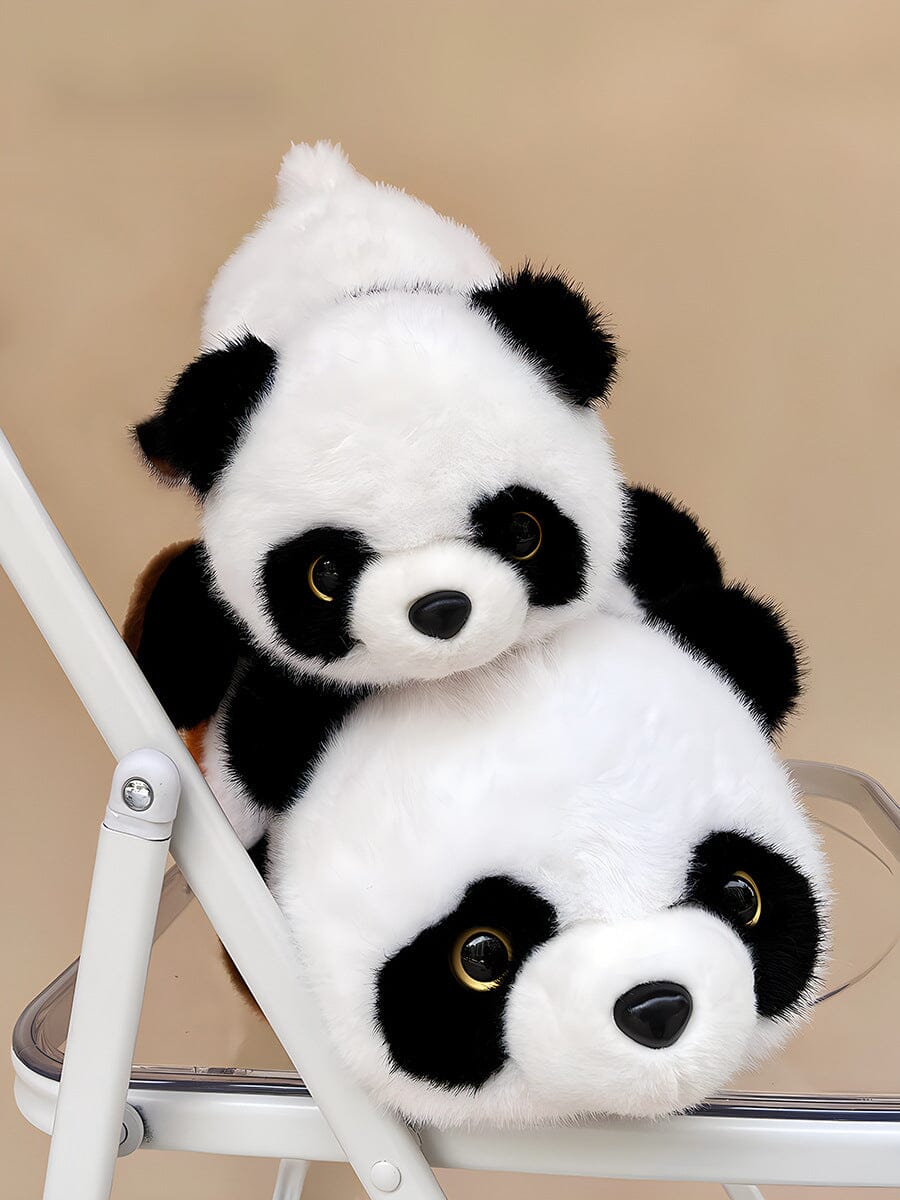 Boneka Boneka Panda Raksasa Sichuan Simulasi Transformasi Lucu Asli Boneka Panda Kecil Hadiah Ulang Tahun Anak-anak