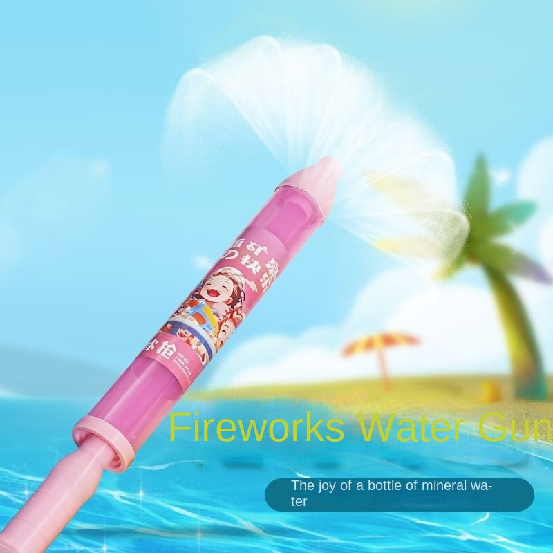 The Joy of a Bottle of Water Fireworks Water Gun Couple's Photo Under