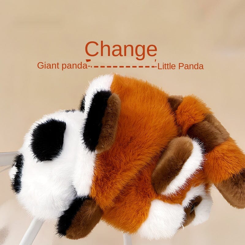 Boneka Boneka Panda Raksasa Sichuan Simulasi Transformasi Lucu Asli Boneka Panda Kecil Hadiah Ulang Tahun Anak-anak