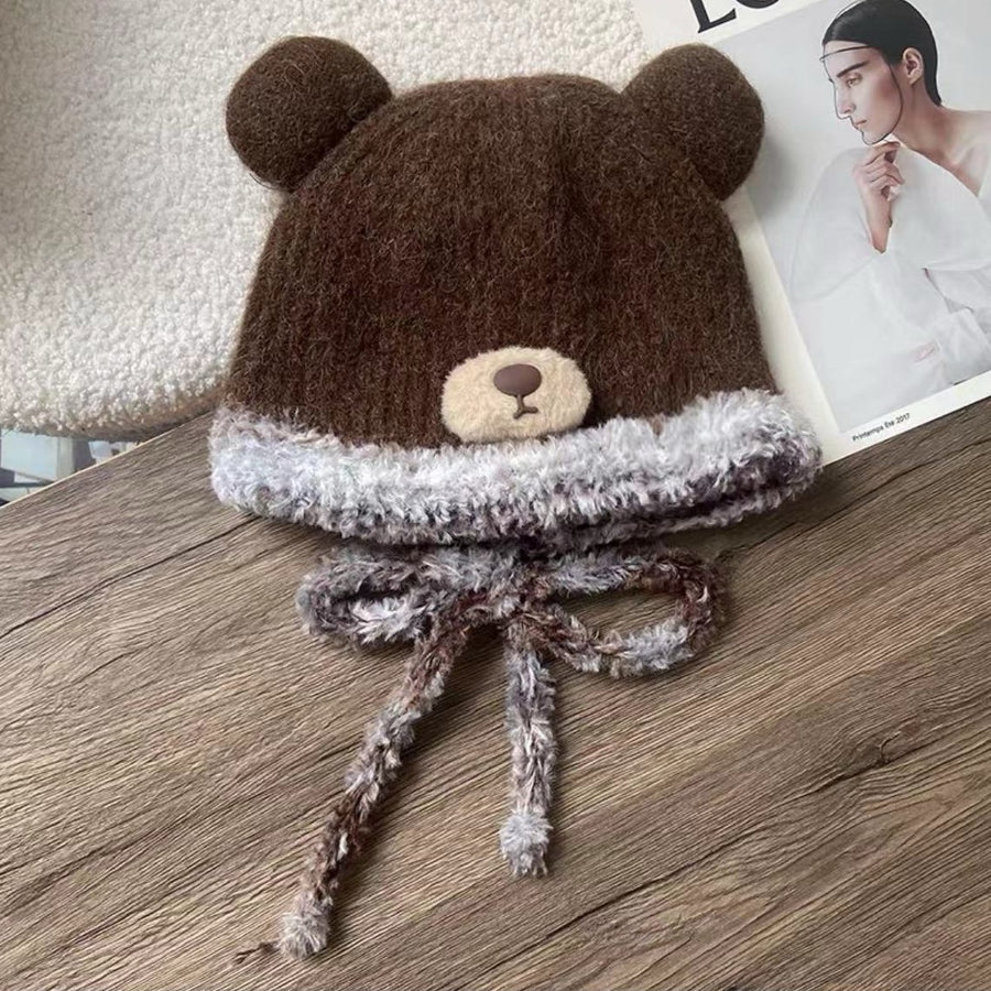 Popular Bear Plush Hat Winter Women's Autumn and Winter Velvet Cold