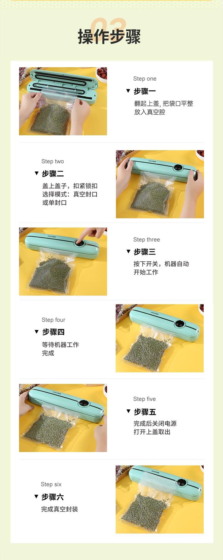 Vacuum Sealer Food Preservation Machine, Fully Automatic, Dry and Wet Dual-Use, Seals without Leaking, Household Magic Appliance