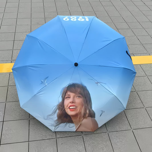 Umbrella Automatic Vinyl UV Protection Parasol Rain Or Shine Dual-Use Umbrella Celebrity Related Goods Support Gift