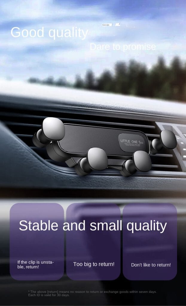 Car Phone Holder Car Air Vent Gravity Navigation Mobile Support Cartoon Telescopic Bracket