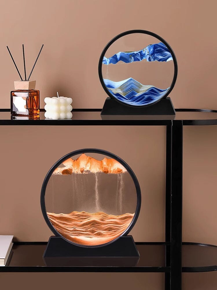 Creative Artistic Sand Timer Sand Art Home Decor for Living Room, Wine Cabinet, TV Stand, Office - Luxurious Decorative Gift