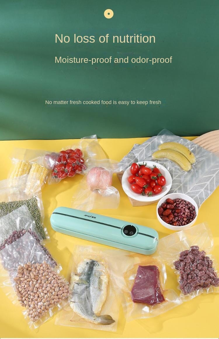 Vacuum Sealer Food Preservation Machine, Fully Automatic, Dry and Wet Dual-Use, Seals without Leaking, Household Magic Appliance