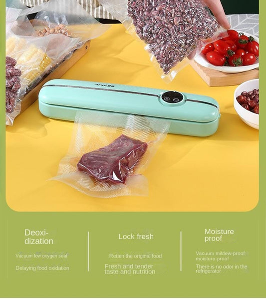 Vacuum Sealer Food Preservation Machine, Fully Automatic, Dry and Wet Dual-Use, Seals without Leaking, Household Magic Appliance